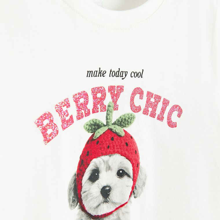 Cool Club, T-shirt dziewczęcy, biały