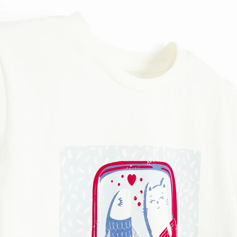 Cool Club, T-shirt dziewczęcy, biały