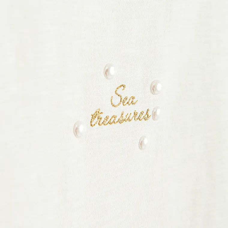 Cool Club, T-shirt dziewczęcy, biały