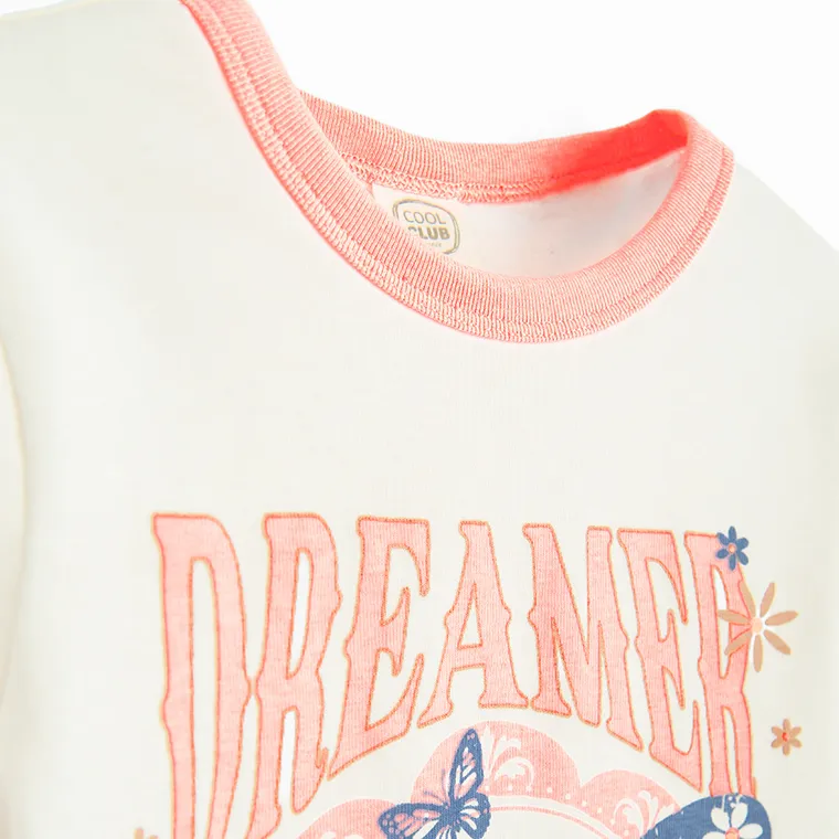 Cool Club, T-shirt dziewczęcy, biały