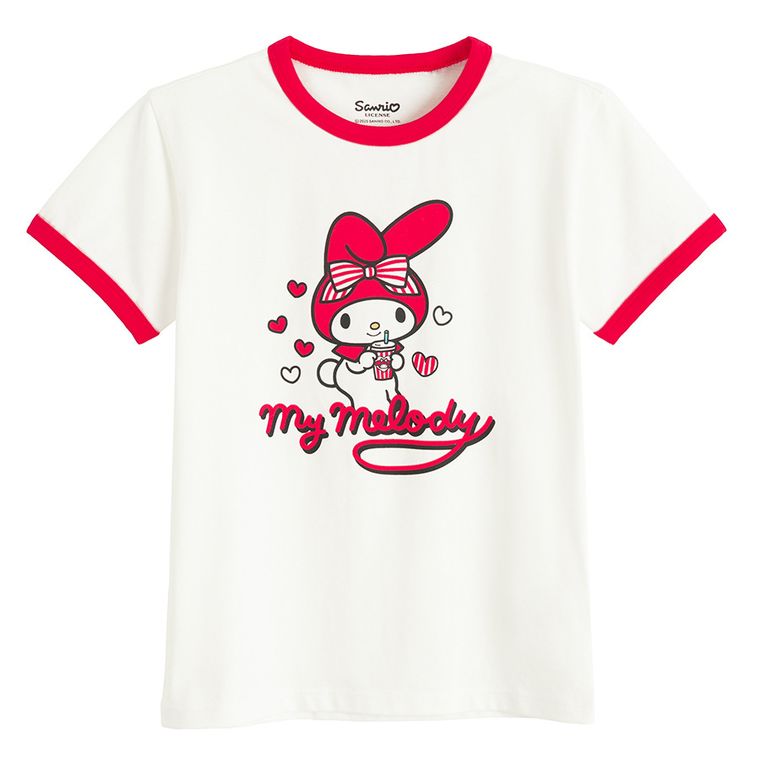 Cool Club, T-shirt dziewczęcy, biały, Hello Kitty