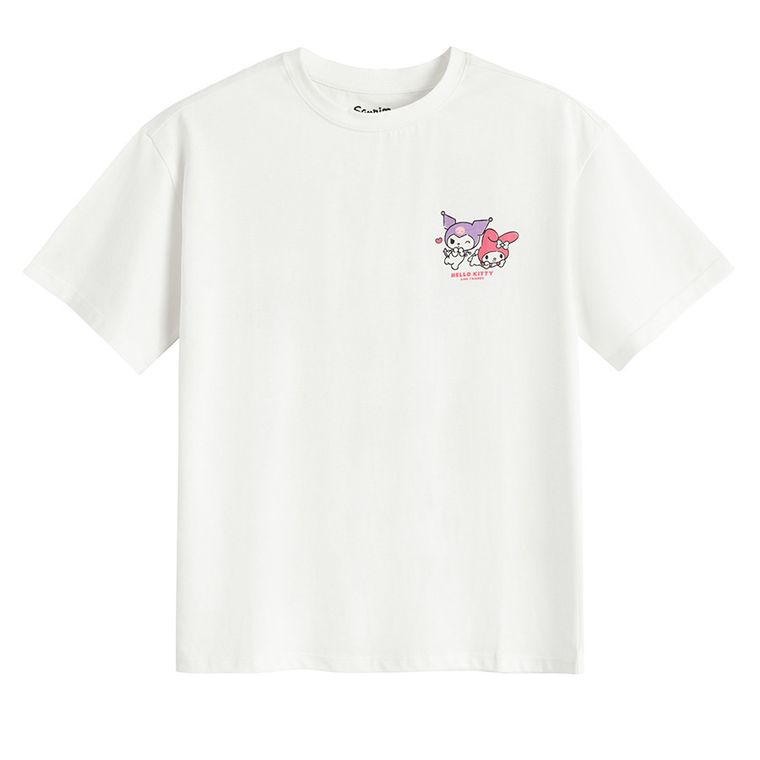 Cool Club, T-shirt dziewczęcy, biały, Kuromi