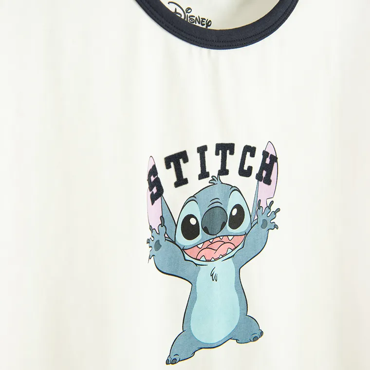 Cool Club, T-shirt dziewczęcy, biały, Lilo i Stitch