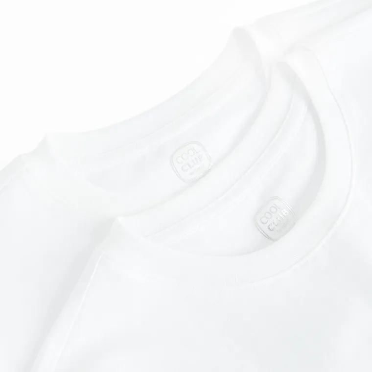 Cool Club, T-shirt dziewczęcy, biały, zestaw, 2 szt.