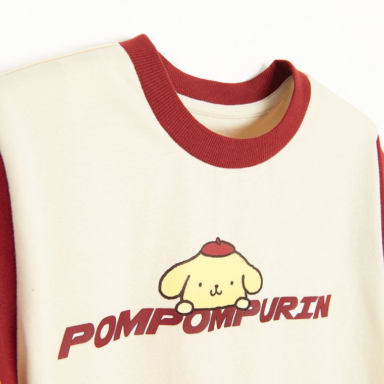 Cool Club, T-shirt dziewczęcy, crop top, beżowy, Hello Kitty and Friends