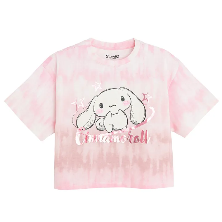 Cool Club, T-shirt dziewczęcy, crop top, mix, Hello Kitty and Friends