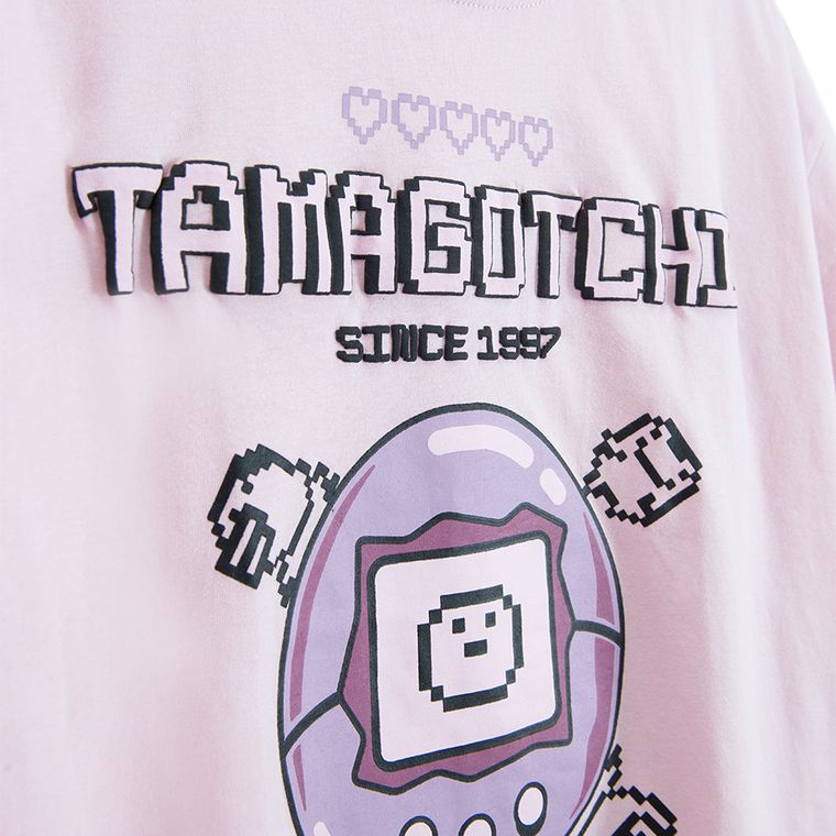 Cool Club, T-shirt dziewczęcy, crop top, różowy, Tamagotchi