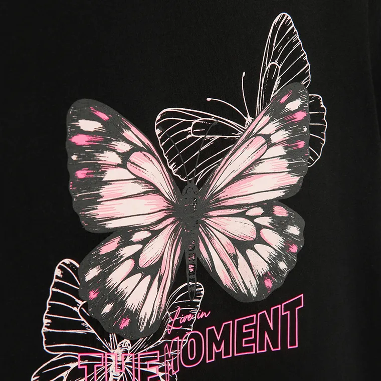 Cool Club, T-shirt dziewczęcy, czarny