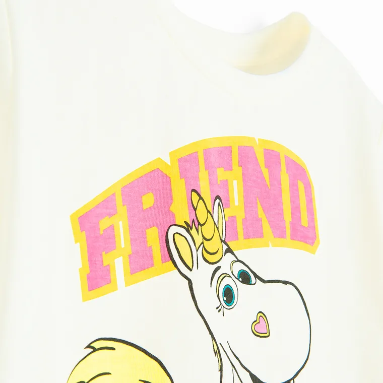 Cool Club, T-shirt dziewczęcy, ecru, Toy Story