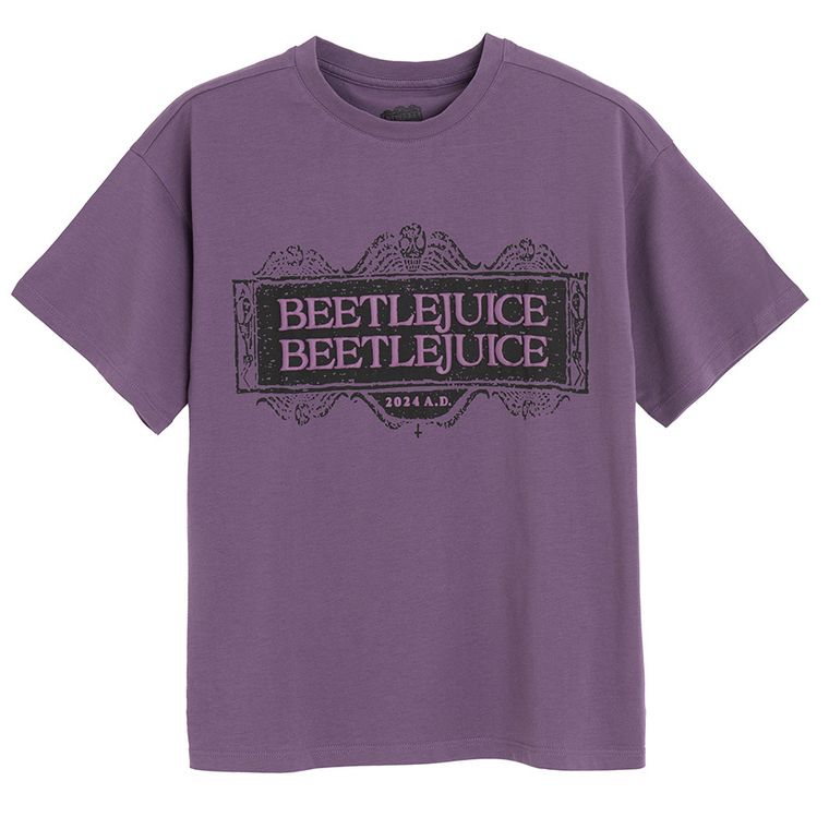Cool Club, T-shirt dziewczęcy, fioletowy, Beetlejuice