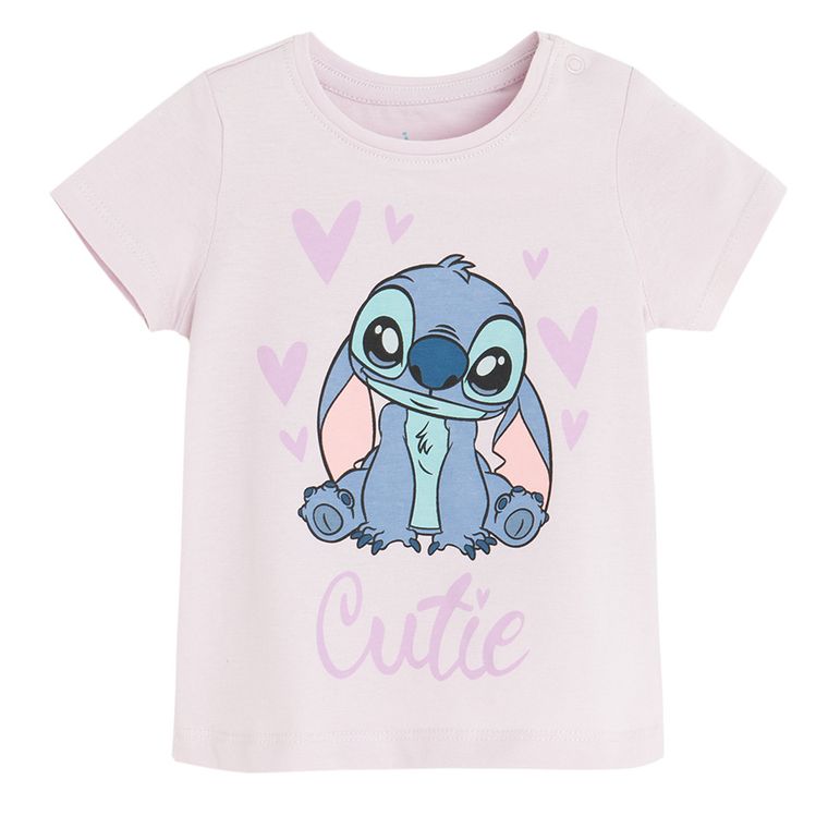 Cool Club, T-shirt dziewczęcy, fioletowy, Lilo i Stitch