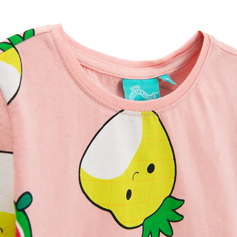 Cool Club, T-shirt dziewczęcy, łososiowy, Squishmallows