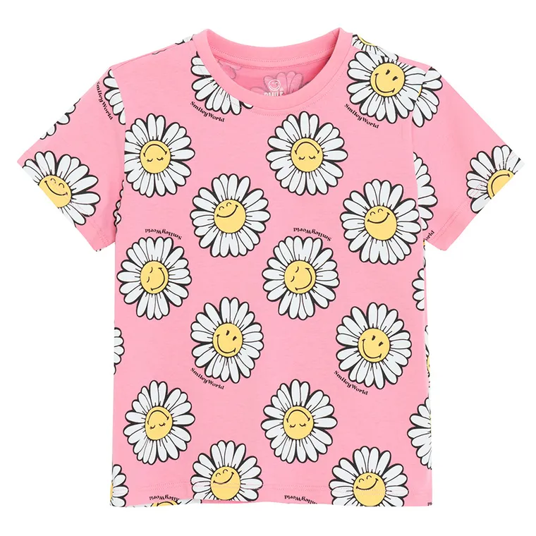 Cool Club, T-shirt dziewczęcy, mix, SmileyWorld, zestaw, 2 szt.