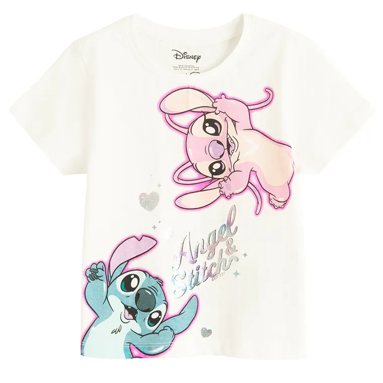 Cool Club, T-shirt dziewczęcy, mix, zestaw, 3 szt., Lilo i Stitch