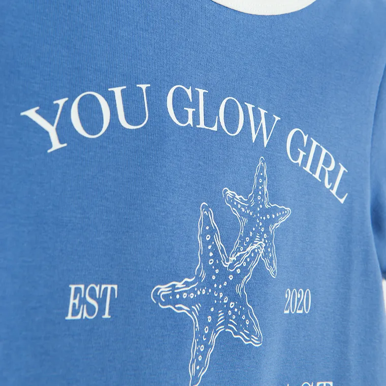 Cool Club, T-shirt dziewczęcy, niebieski