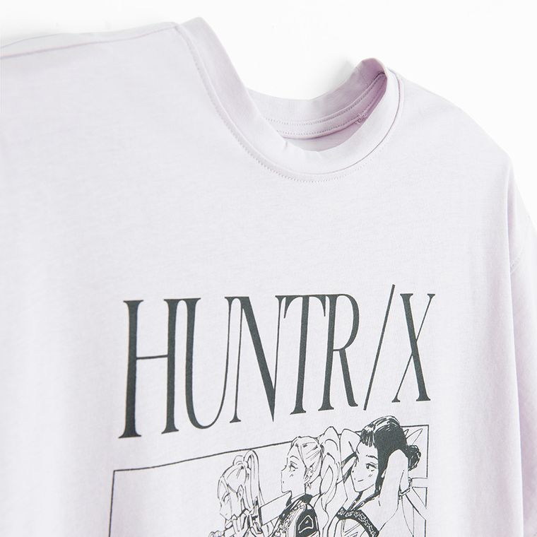 Cool Club, T-shirt dziewczęcy, oversize, fioletowy, K-Pop Demon Hunters