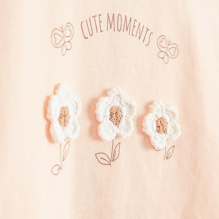 Cool Club, T-shirt dziewczęcy, pomarańczowy