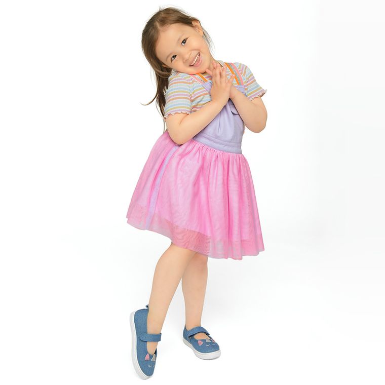 Cool Club, T-shirt dziewczęcy, prążkowany, mix