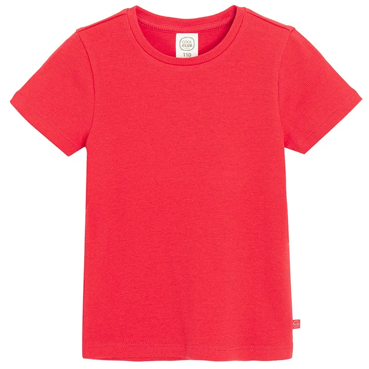 Cool Club, T-shirt dziewczęcy, prążkowany, mix, zestaw, 2 szt.