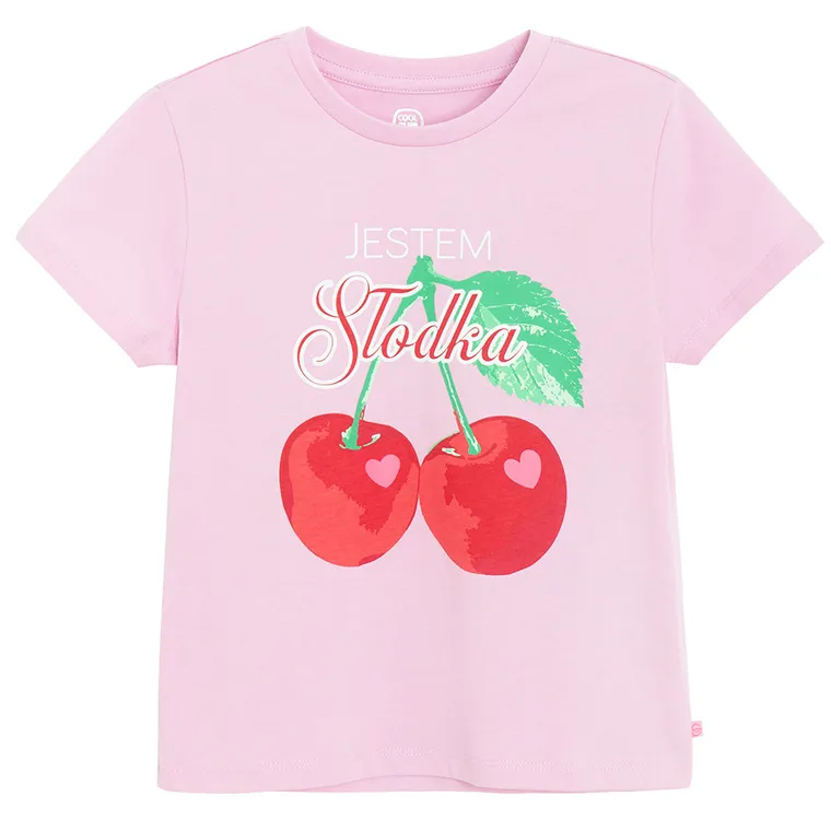 Cool Club, T-shirt dziewczęcy, różowy