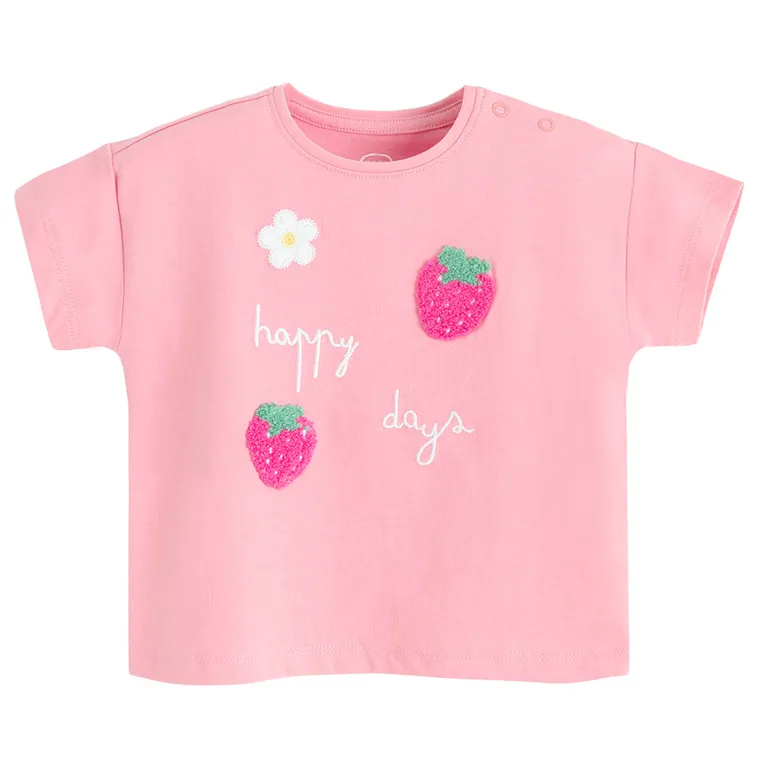 Cool Club, T-shirt dziewczęcy, różowy