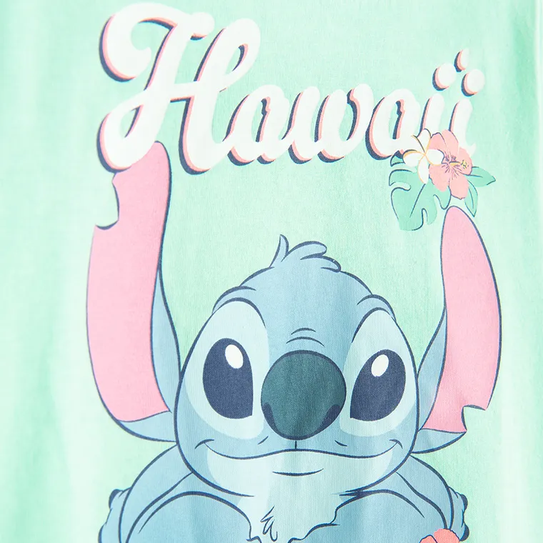 Cool Club, T-shirt dziewczęcy, turkusowy, Lilo i Stitch