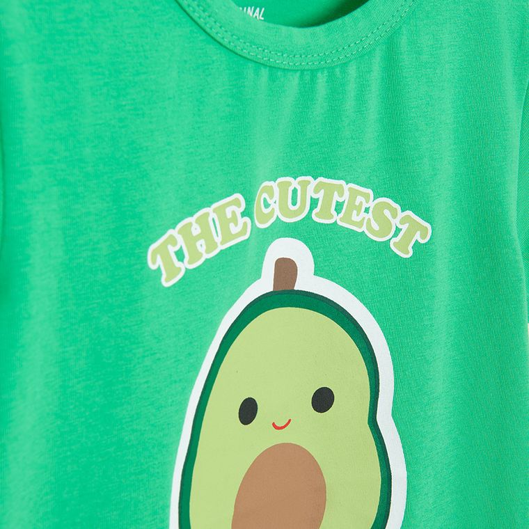 Cool Club, T-shirt dziewczęcy, zielony, Squishmallows