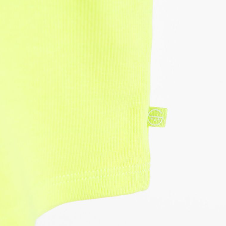 Cool Club, Top dziewczęcy, prążkowany, żółty