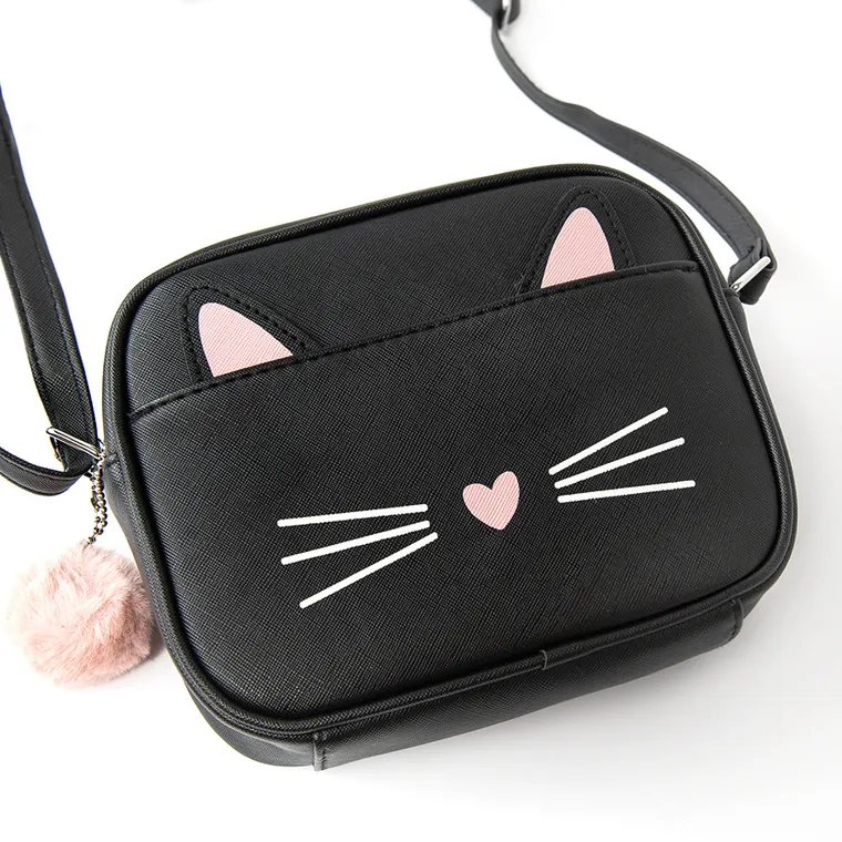 Cool Club, Torebka dziewczęca, czarna, kotek