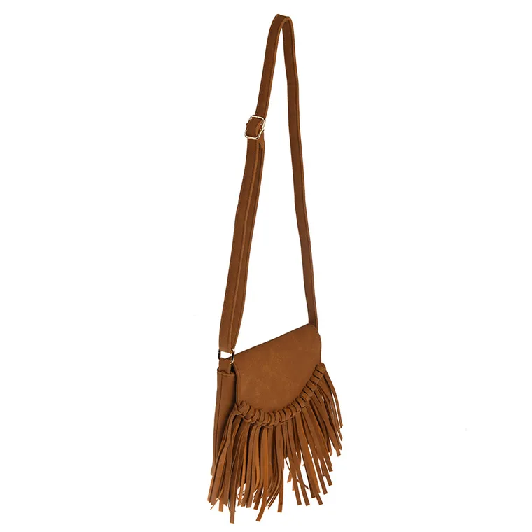 Cool Club, torebka z frędzlami, brązowa