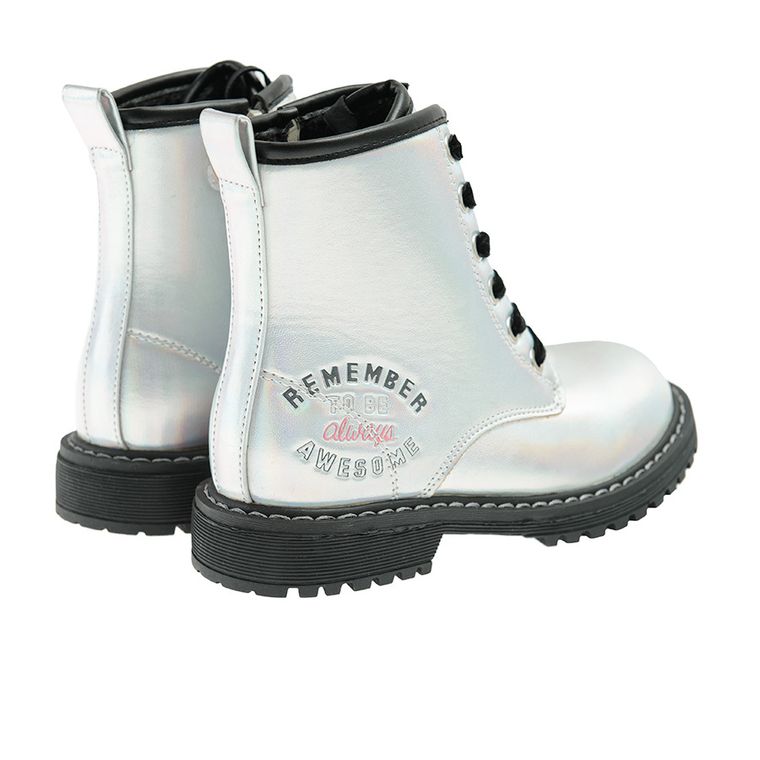 Cool Club, Trzewiki dziewczęce, ocieplane, srebrne, holograficzne