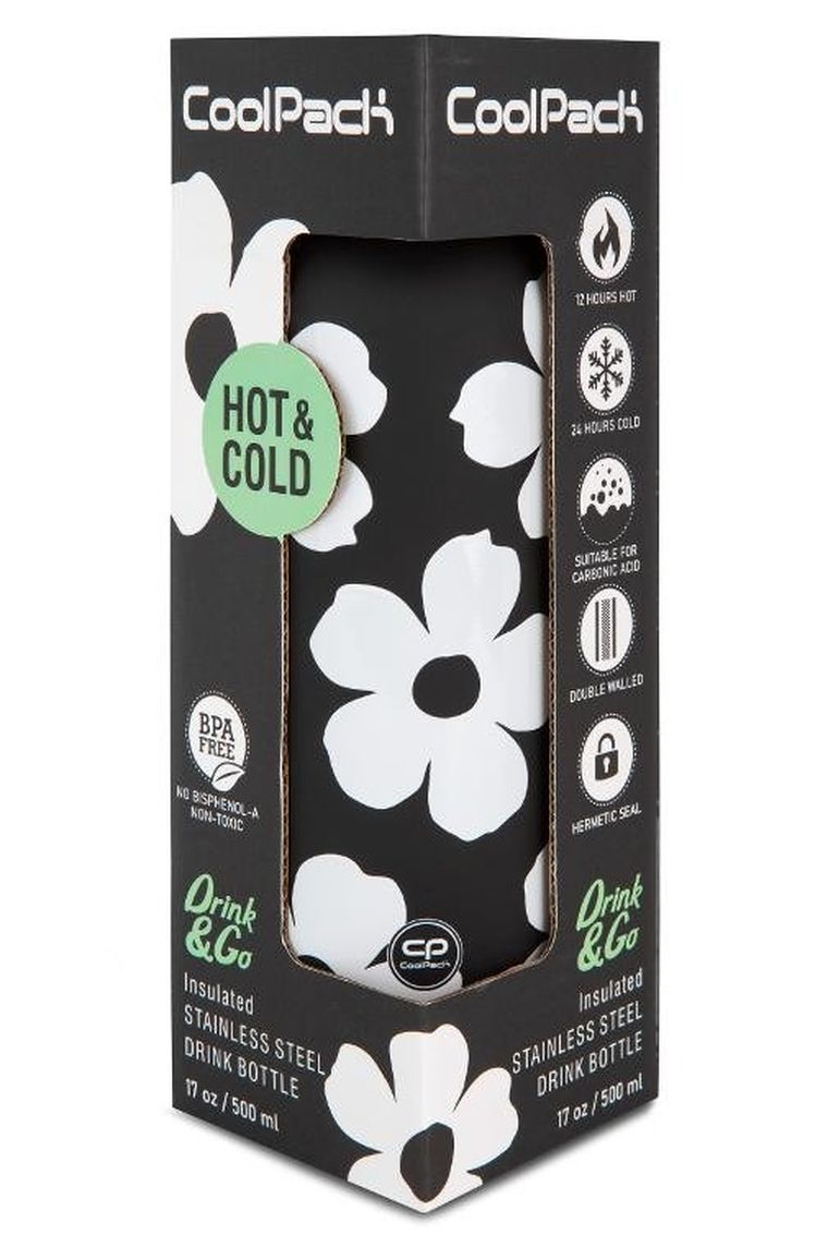 CoolPack, Bonet, butelka termiczna, Flores Jasmine, 500 ml