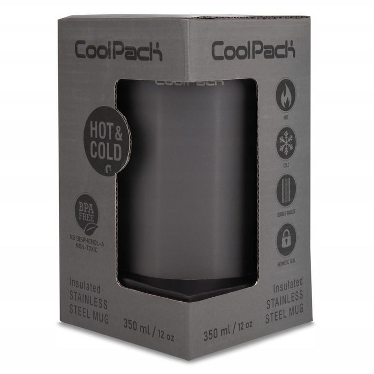 CoolPack, Coffee Mug Tom, kubek termiczny, Dark Grey, 350 ml