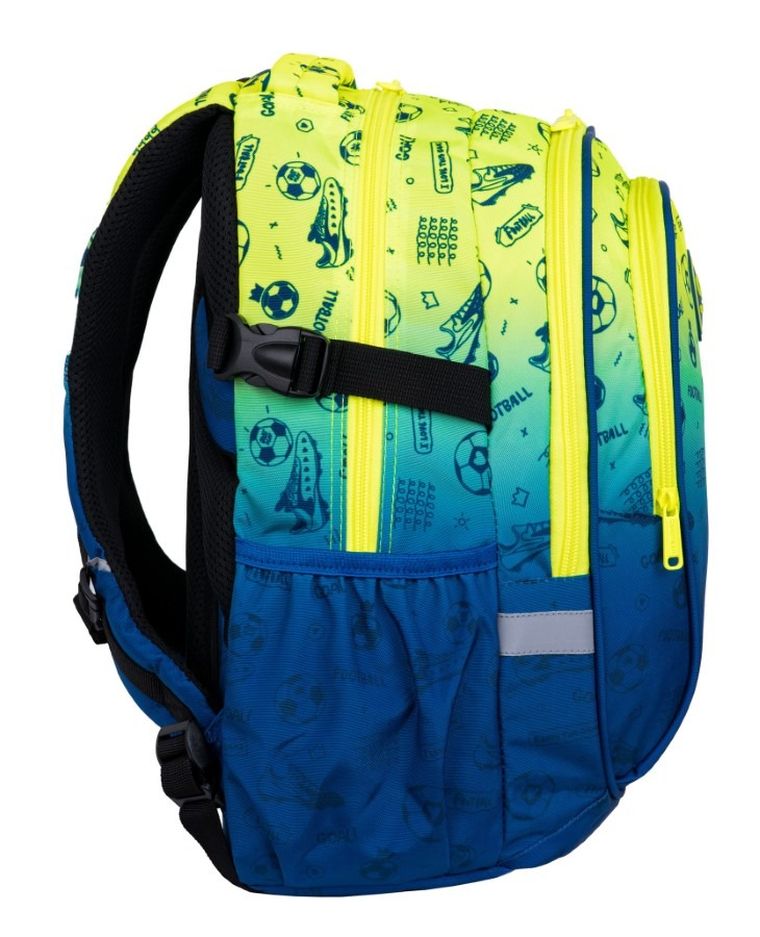 CoolPack, Factor X, plecak szkolny, 4-komorowy, Football 2T