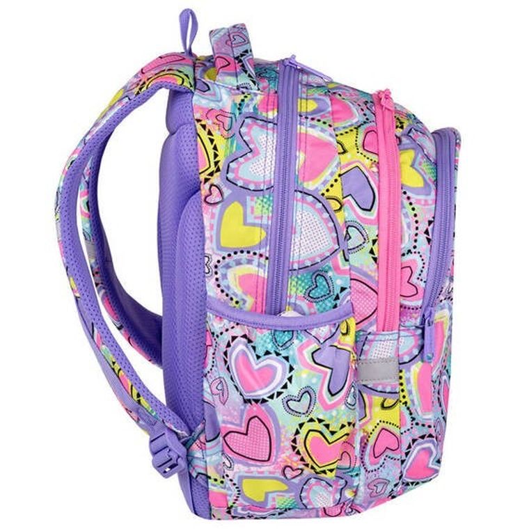 CoolPack, Jerry, plecak szkolny, 3-komorowy, Pastel Heart