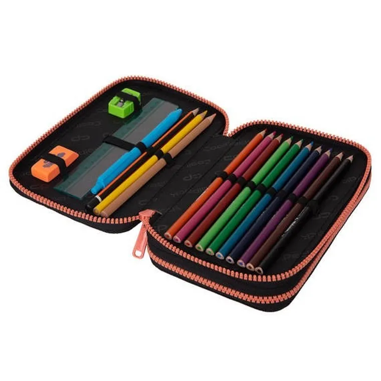 CoolPack, Jumper 2, piórnik rozkładany, podwójny, z wyposażeniem, Chocolove