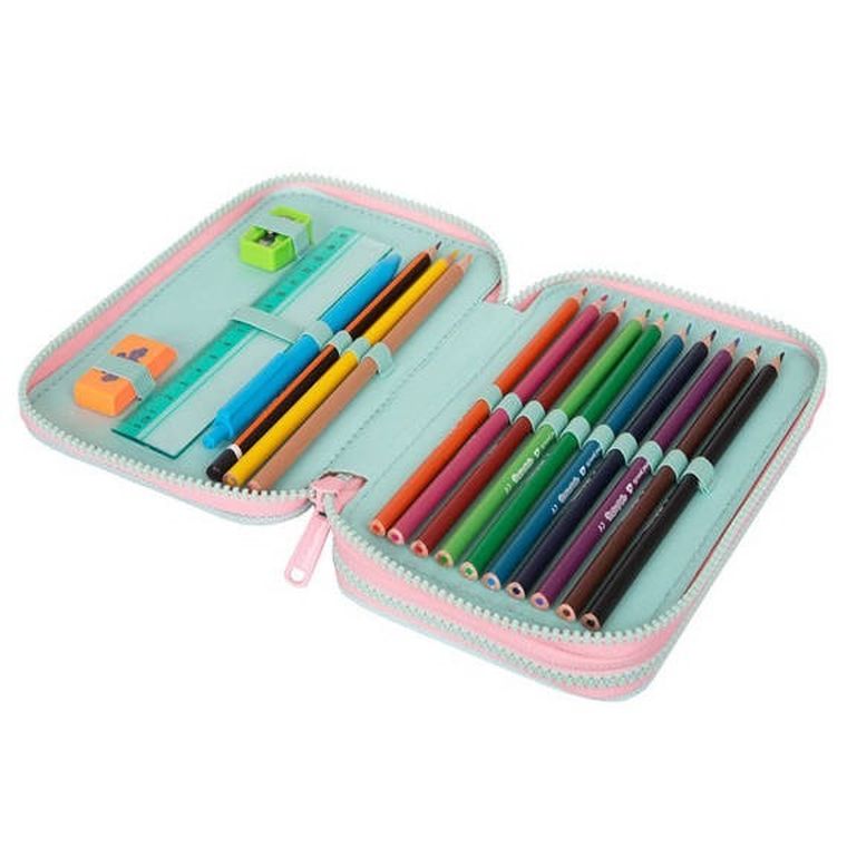 CoolPack, Jumper 2, piórnik rozkładany, podwójny, z wyposażeniem, Gradient Strawberry