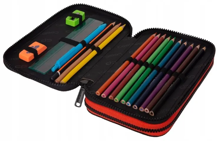 CoolPack, Jumper 2, piórnik rozkładany, podwójny, z wyposażeniem, Grey Ball