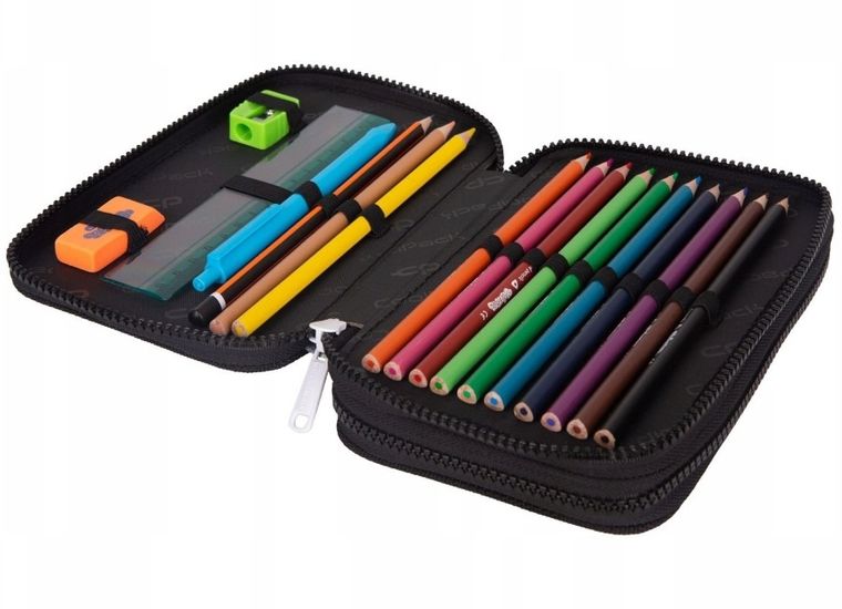 CoolPack, Jumper 2, piórnik rozkładany, podwójny, z wyposażeniem, Let's Gol