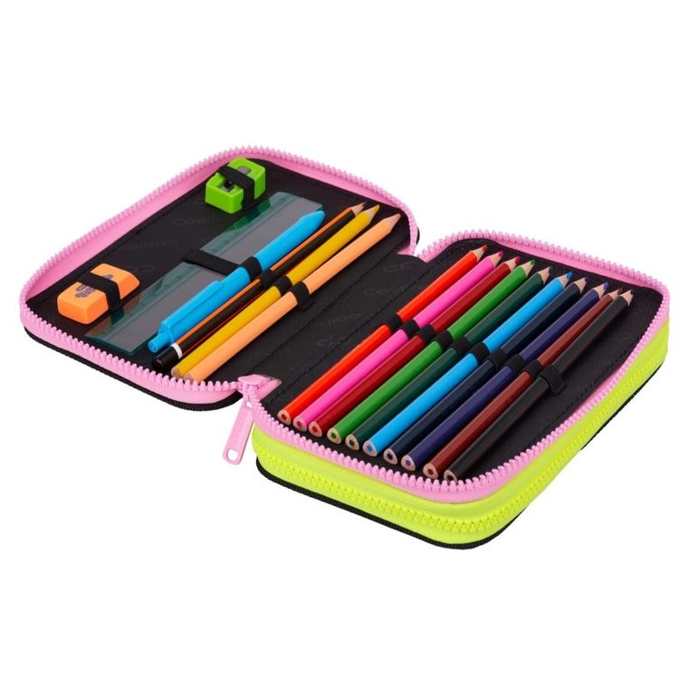 CoolPack, Jumper 2, piórnik rozkładany, podwójny, z wyposażeniem, Panda Gang