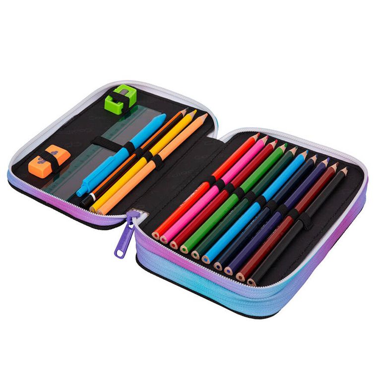 CoolPack, Jumper 2, piórnik rozkładany, podwójny, z wyposażeniem, Star Night