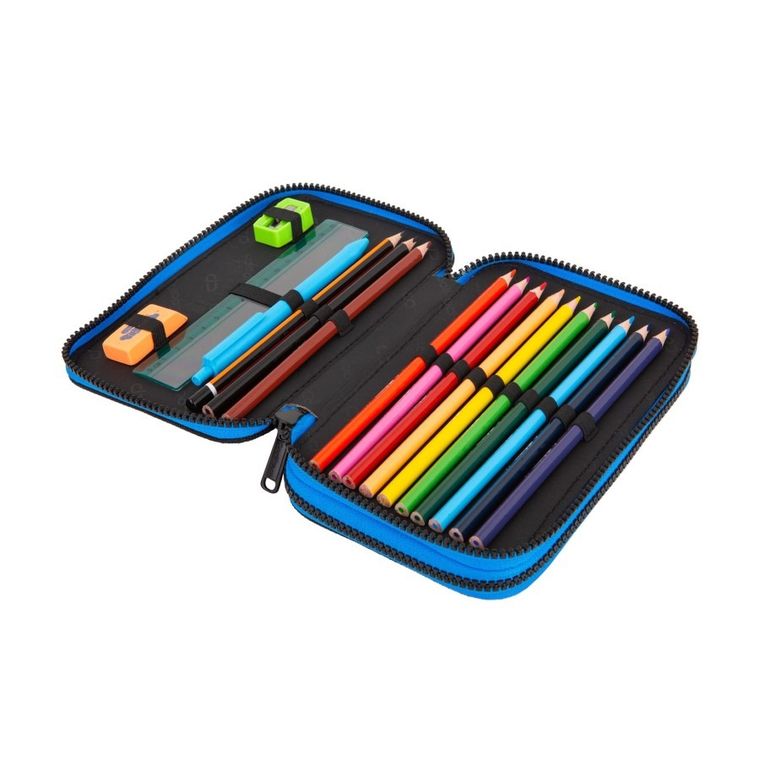 CoolPack, Jumper 2, piórnik rozkładany, podwójny, z wyposażeniem, T-Rex