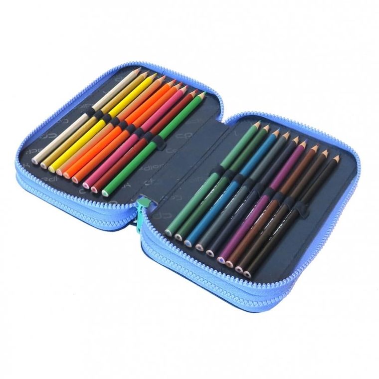 CoolPack, Jumper 3, piórnik rozkładany, potrójny, z wyposażeniem, Bunnyland