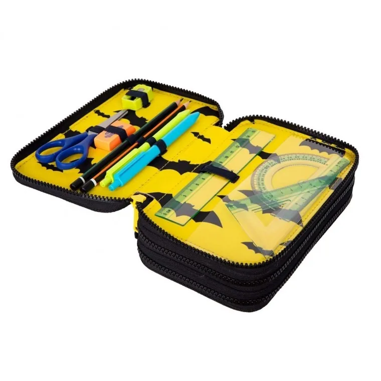 CoolPack, Jumper 3, piórnik rozkładany, potrójny, z wyposażeniem, Darker Night