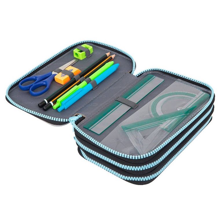 CoolPack, Jumper 3, piórnik rozkładany, potrójny, z wyposażeniem, Doggy