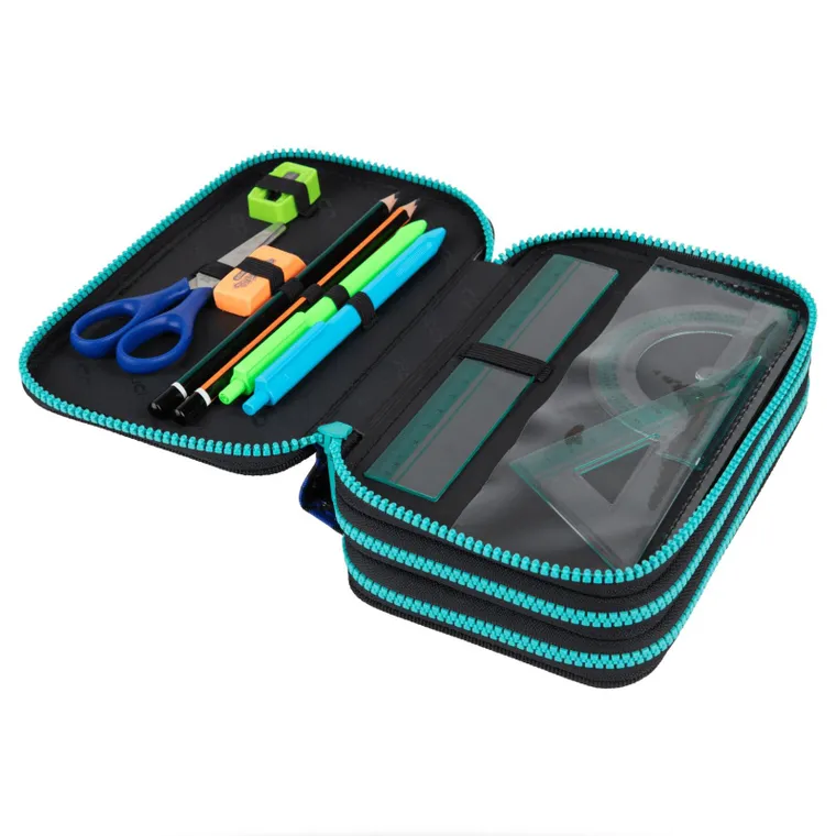 CoolPack, Jumper 3, piórnik rozkładany, potrójny, z wyposażeniem, Gamer Chess