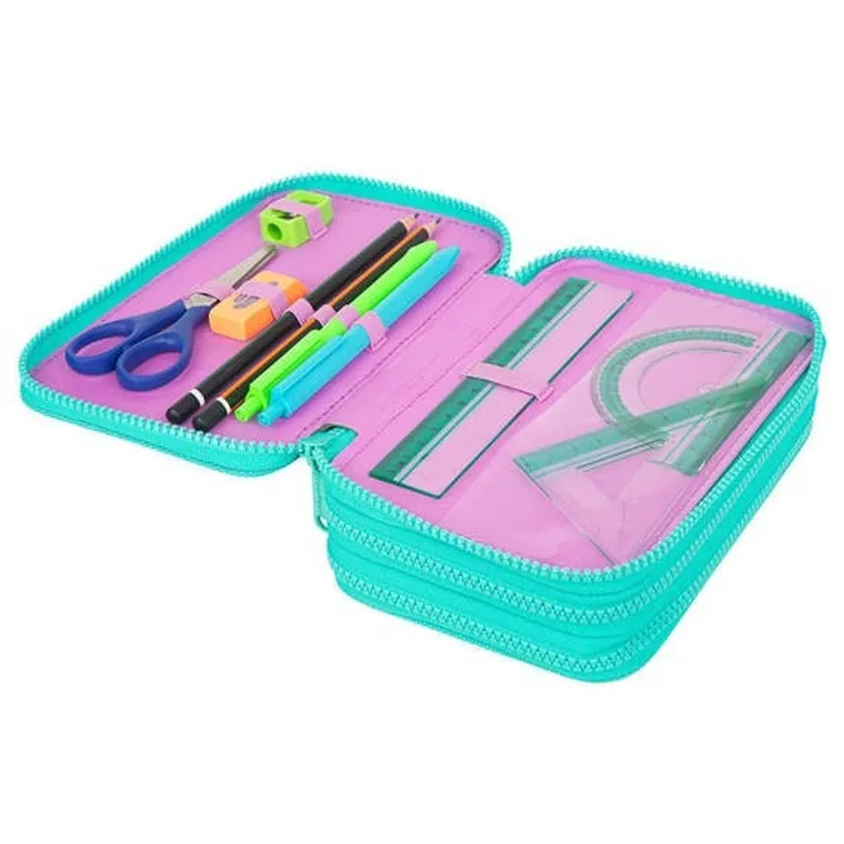 CoolPack, Jumper 3, piórnik rozkładany, potrójny, z wyposażeniem, Happy Donuts