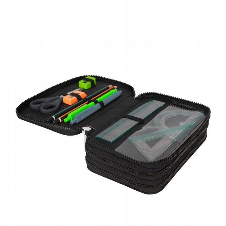 CoolPack, Jumper 3, piórnik rozkładany, potrójny, z wyposażeniem, Let's Gol