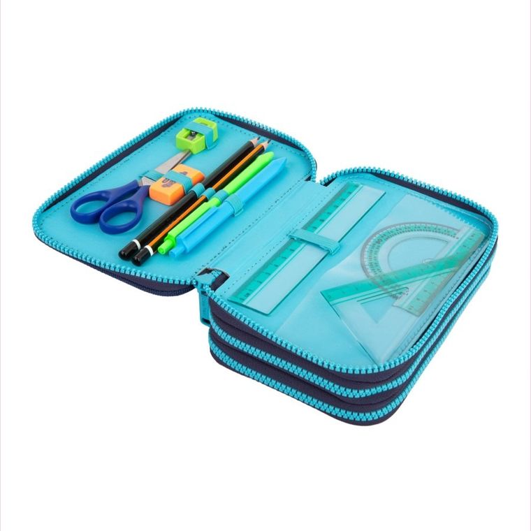 CoolPack, Jumper 3, piórnik rozkładany, potrójny, z wyposażeniem, Mrs Unicorn