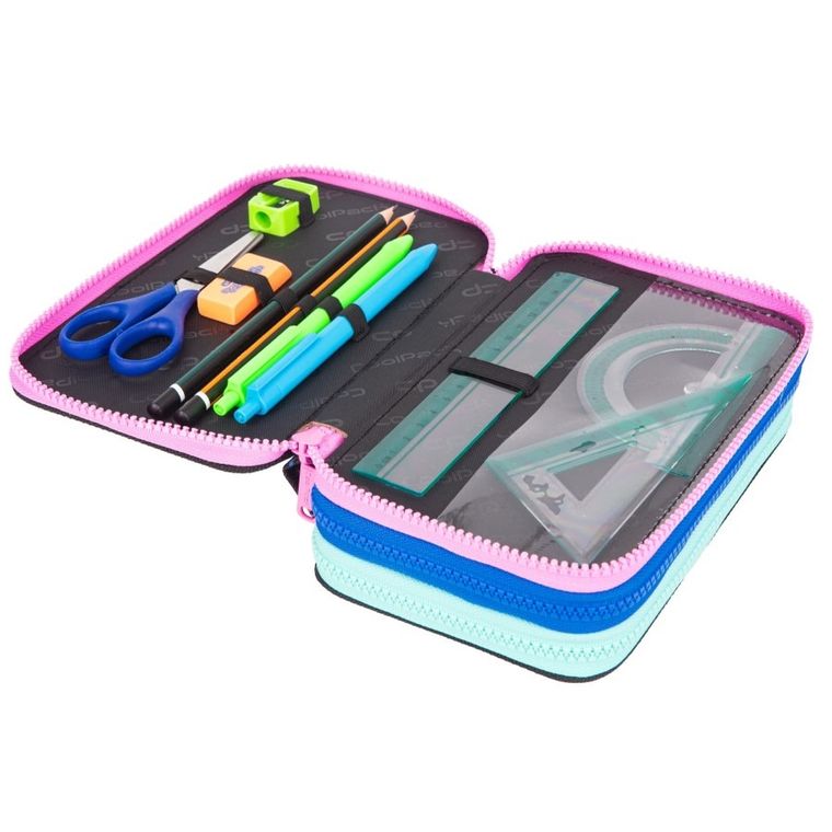 CoolPack, Jumper 3, piórnik rozkładany, potrójny, z wyposażeniem, Tennis Star